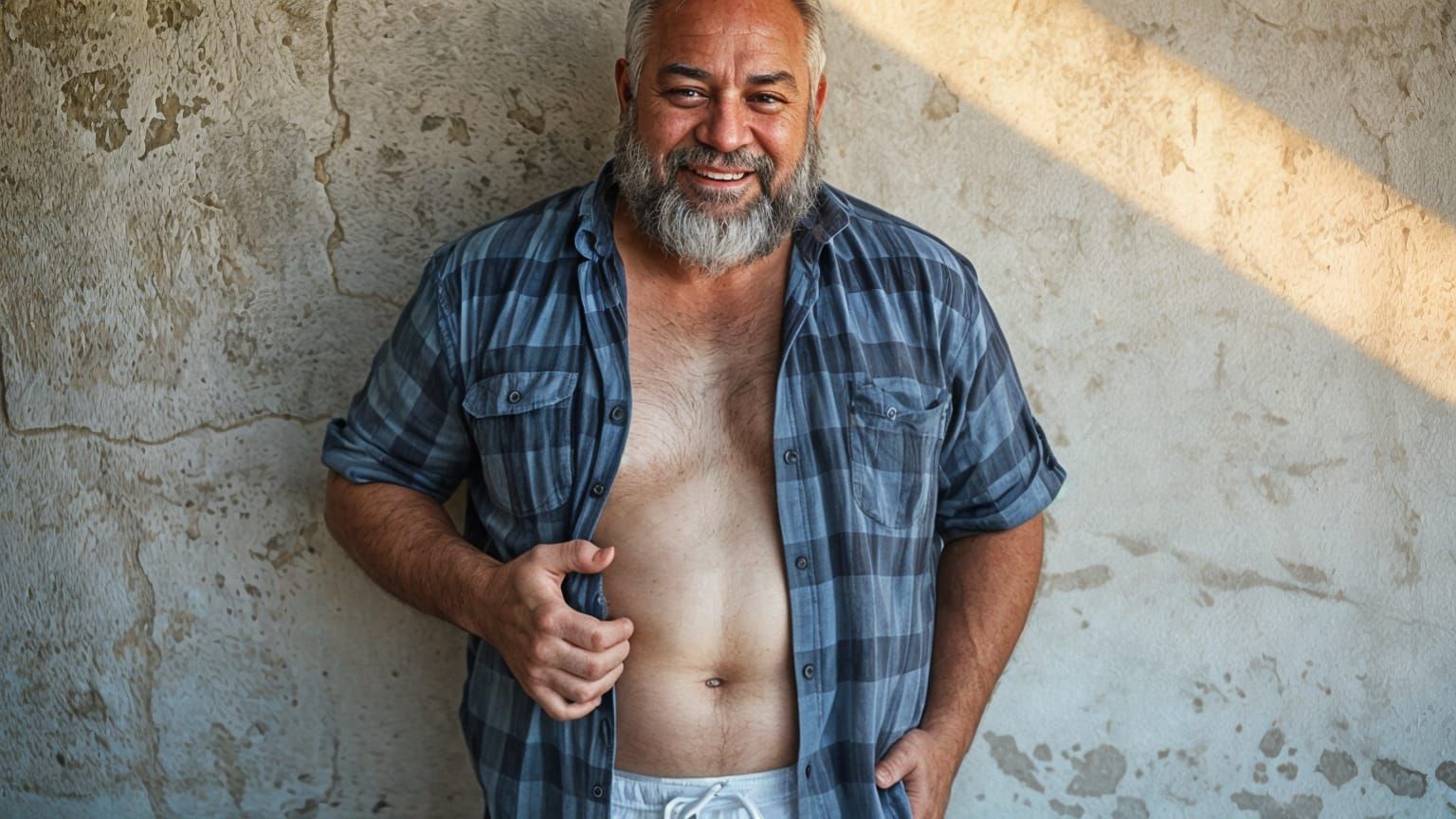 Weathered Caucasian Man with Reddish Hair