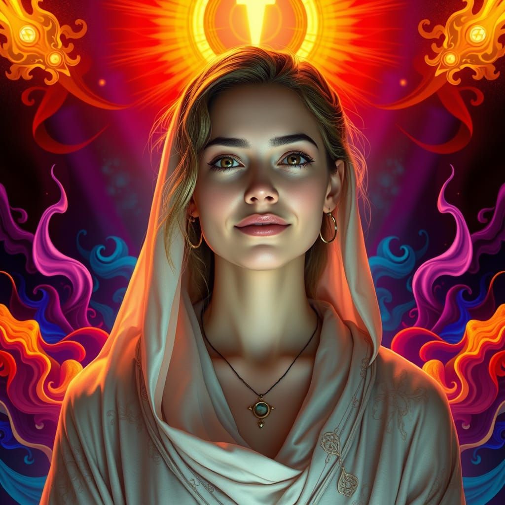 Goddess of Whispers in Celestial Robes