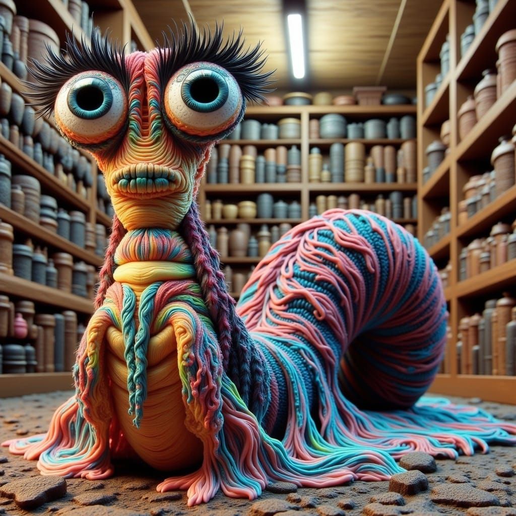 Glamorous Slug in Antique Store