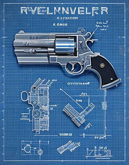 Vixen's MAJ-TECH MAGNUM 500 CASTER handgun blueprint