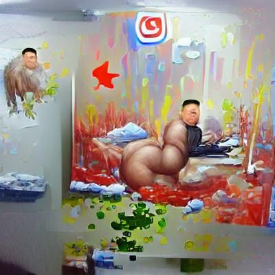 Kim Jong Un Bombs Facebook HQ: Detailed Painting