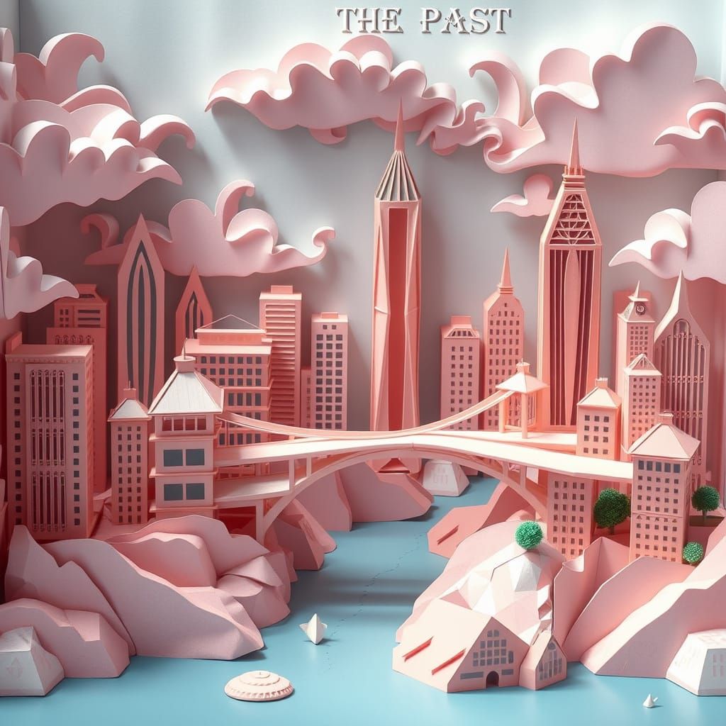 Dreamy Paper Cityscape Inspired by Animation