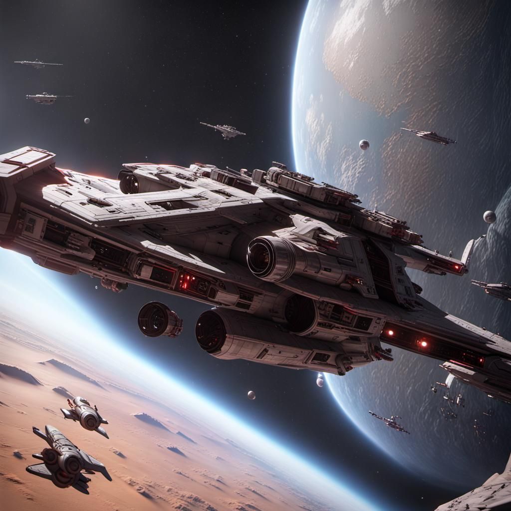 Star Wars Ships in Epic 3D Game Cinematic