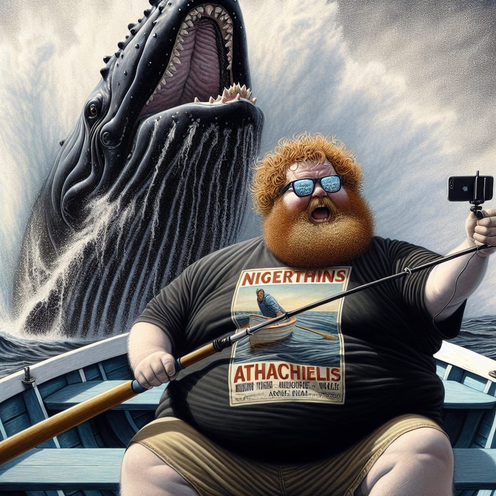 Tourist Takes Selfie with Breaching Whale