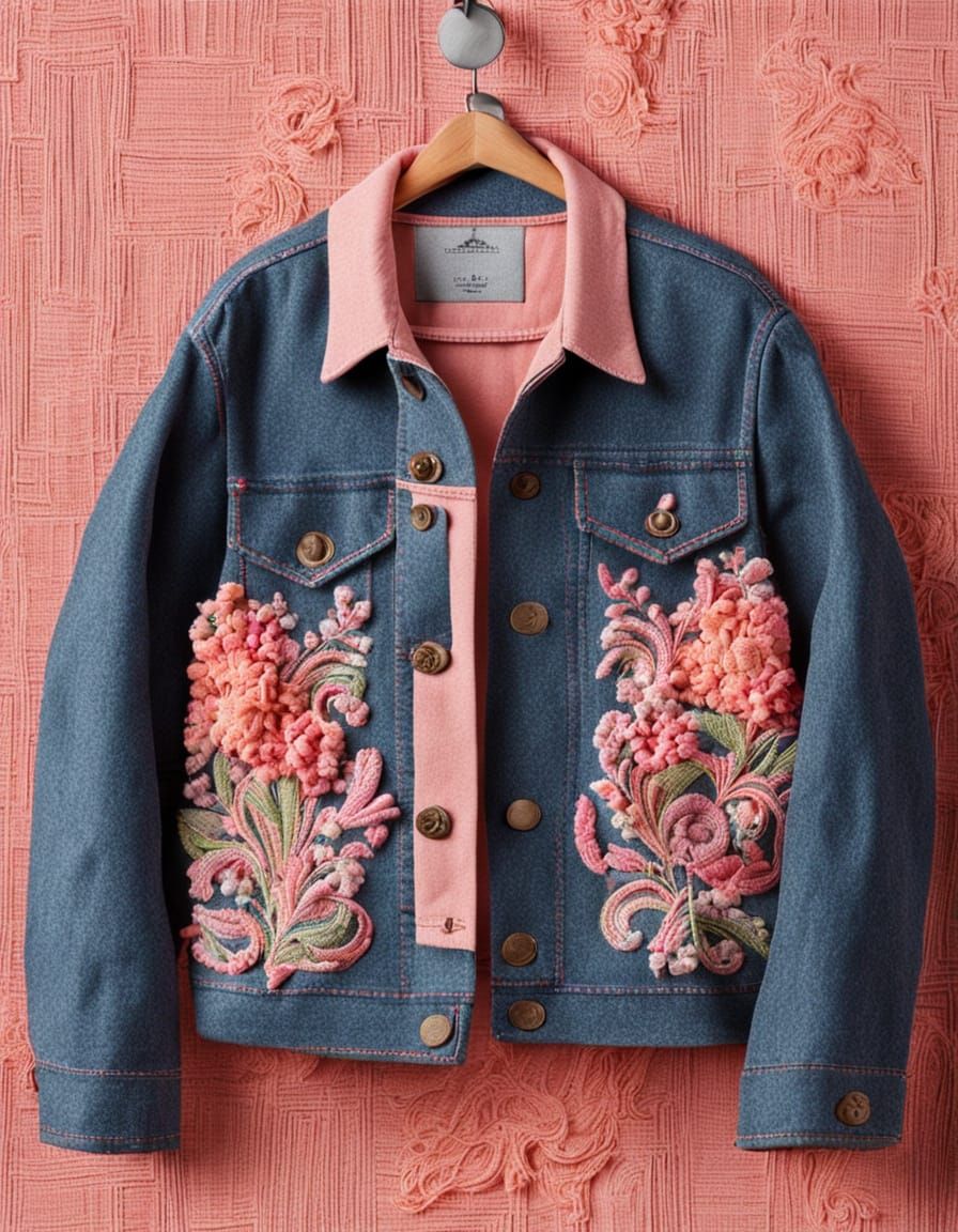 Vibrant Embroidered Jean Jacket