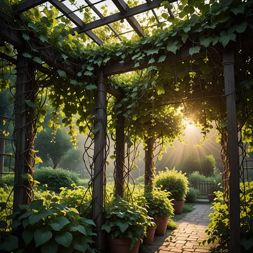 Tendrils Dance in Warm Crepuscular Light