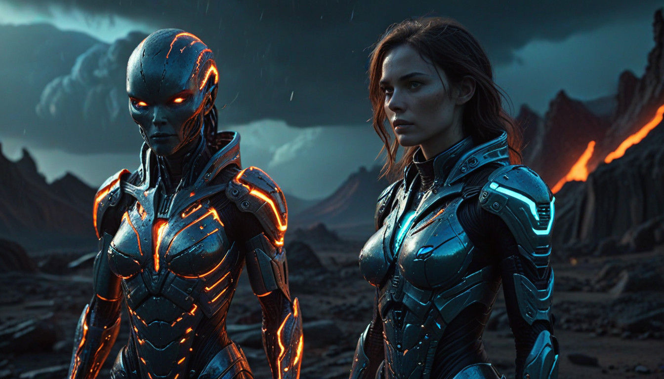 Ethereal Encounter on a Desolate Alien World