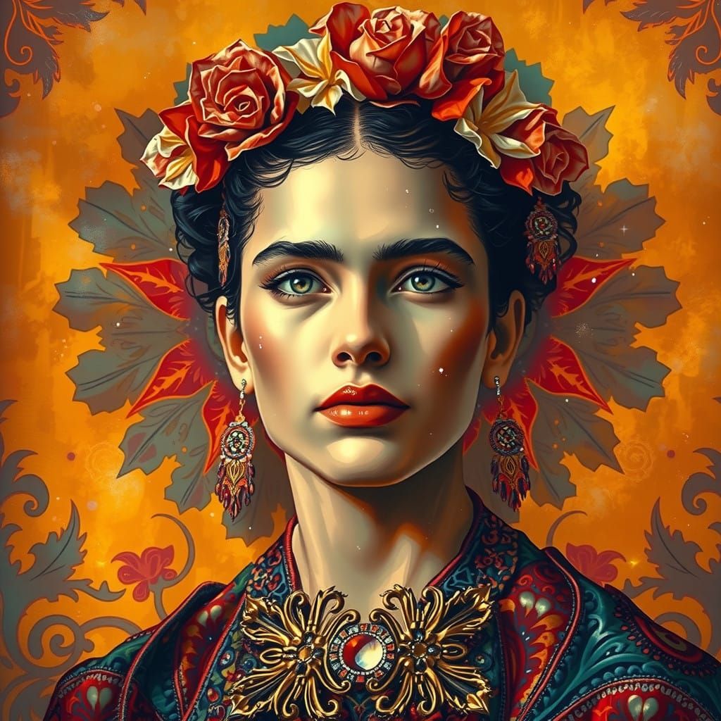 Ethereal Goddess Emerging from Frosted Glass