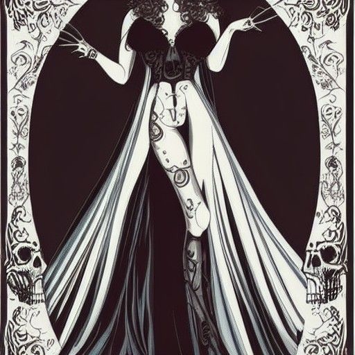 Living Dead Woman in Dark Gown