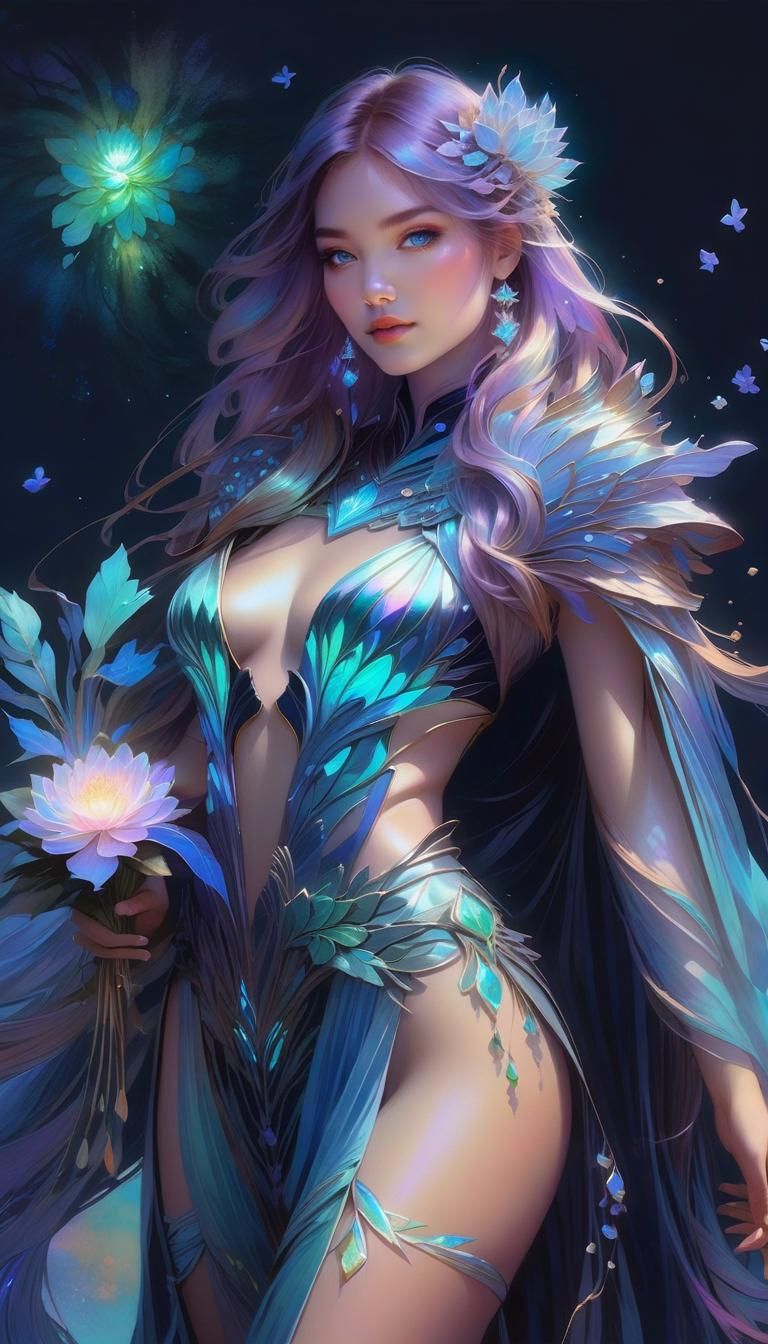 Divine Saintess Descending with Flowers