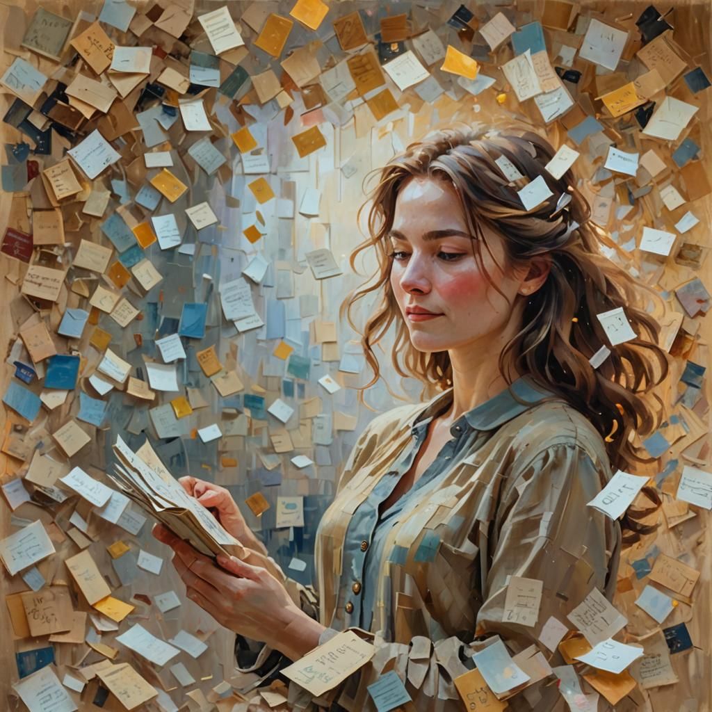 Woman in Golden Light: Impressionist Painting