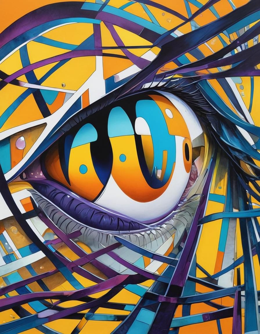 Surreal Eyes in Monochromatic Gothic Hyperrealism