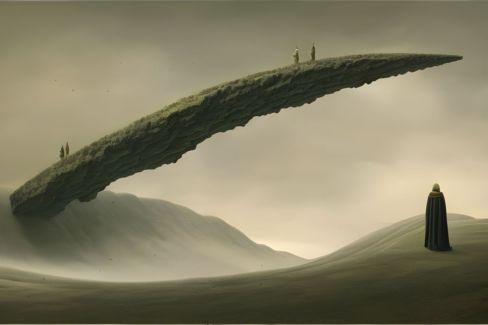 Surreal World Walker on Curved Arch