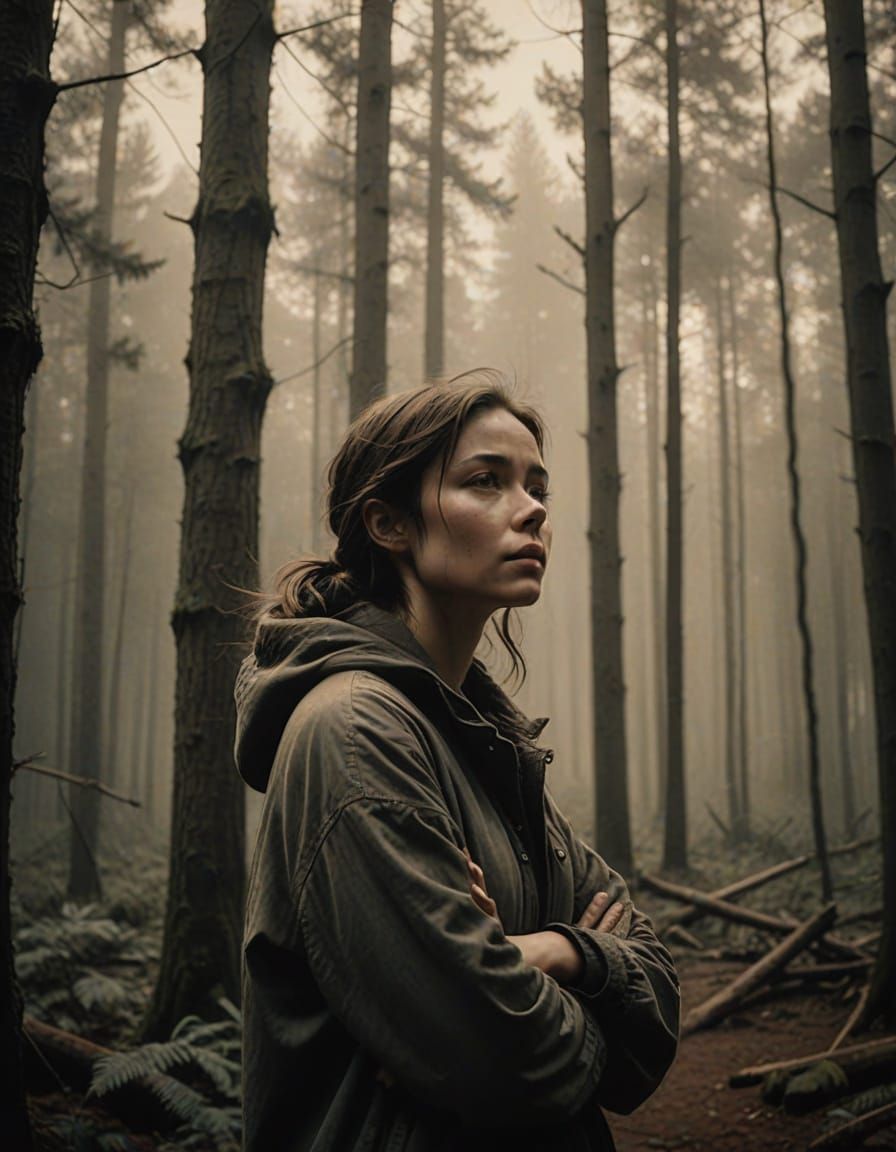 Mystical Forest Encounter in Cinematic 35mm Style