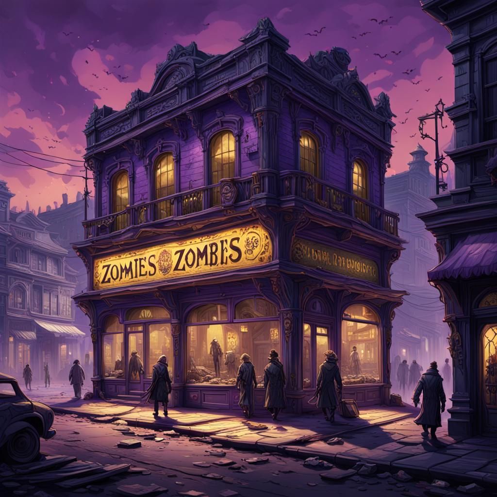 Abandoned Town in Dark Fantasy Style