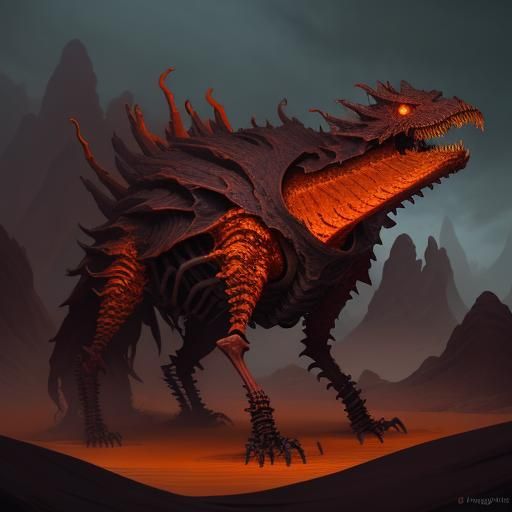 Colossal Sand Entity Emerges in Fantastical Matte Painting