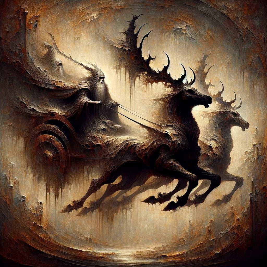 Shadows of the Underworld: Santa Claus in Flight