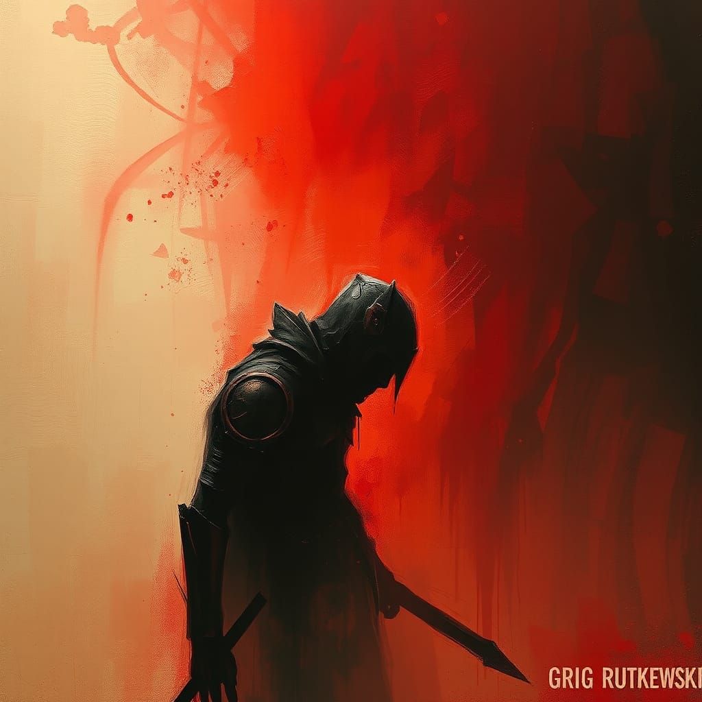 Sinister Scene of Suffering - Digital Artwork