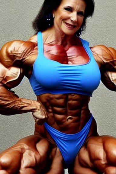 Muscular Bodybuilder Grandma with Ripped Physique