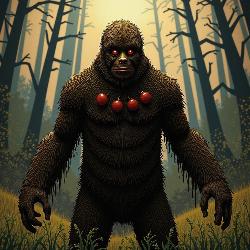 Robotic Bush Wookie in Sci-Fi Style