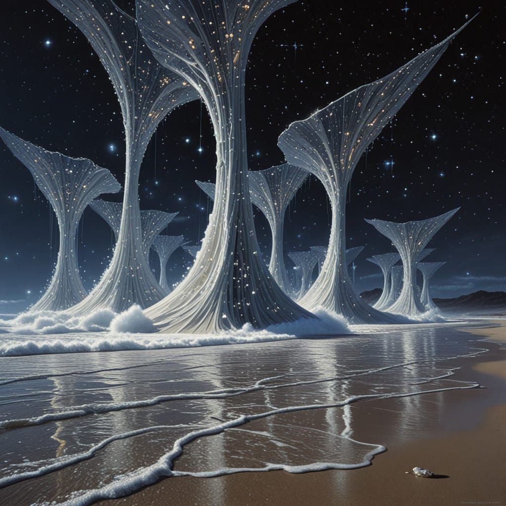 Cosmic Beach Fabric in Vibrant Detail