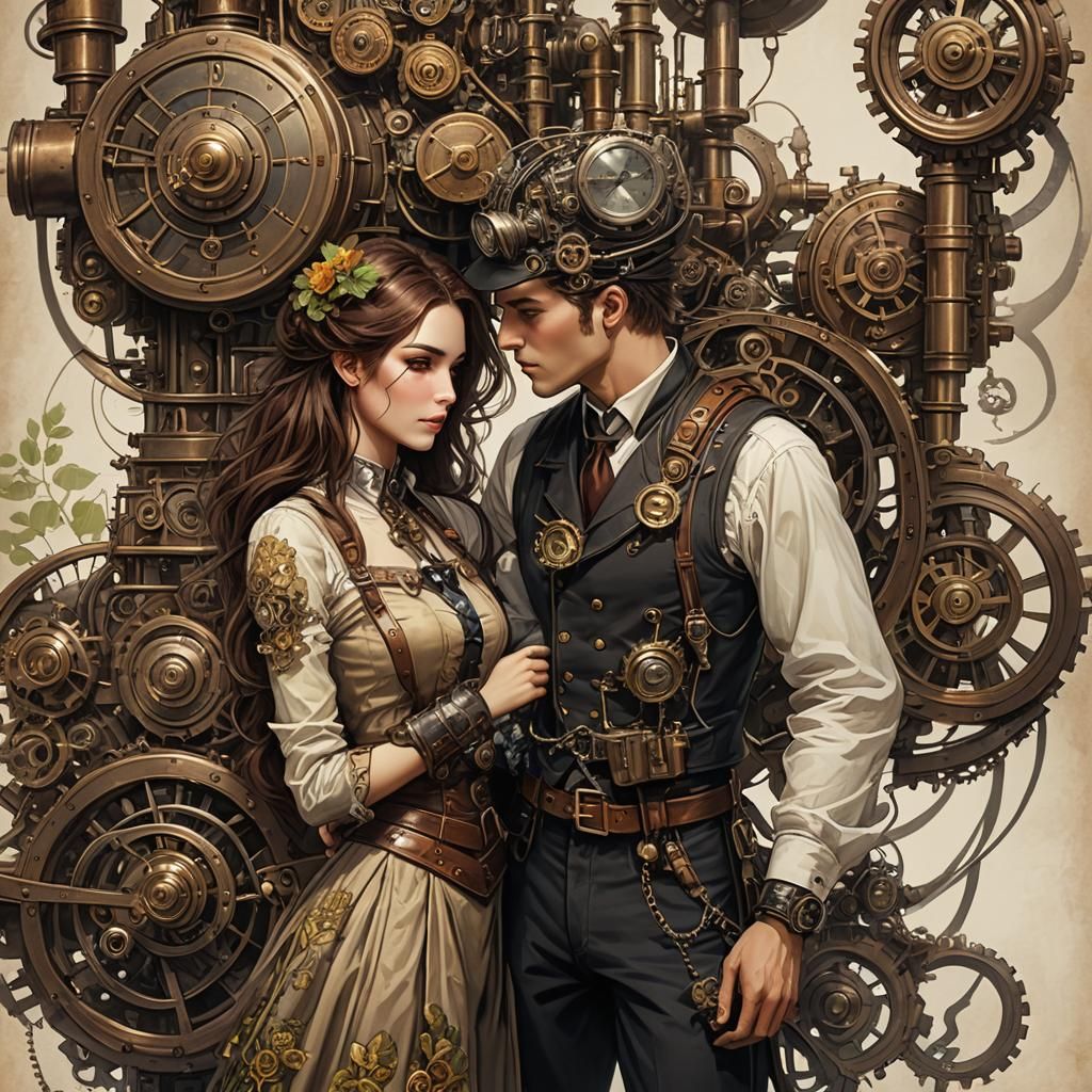 Steampunk Love: A Dreamlike Encounter