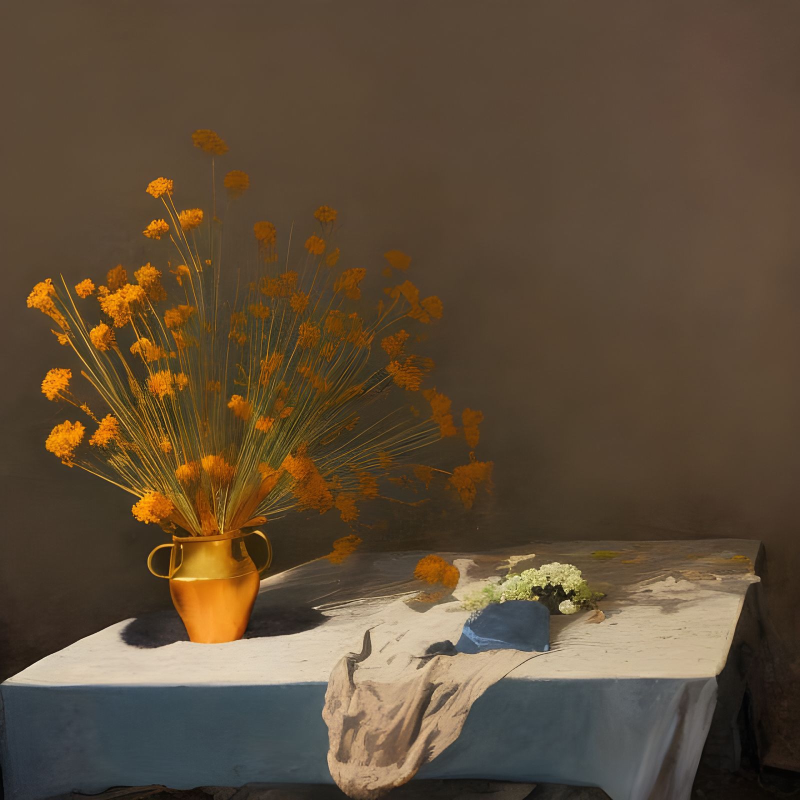 Flowers by Window, Pollock and Vermeer Style