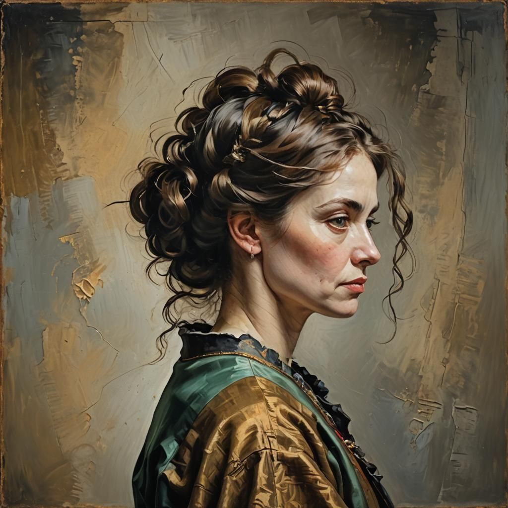 Peinture d'une femme