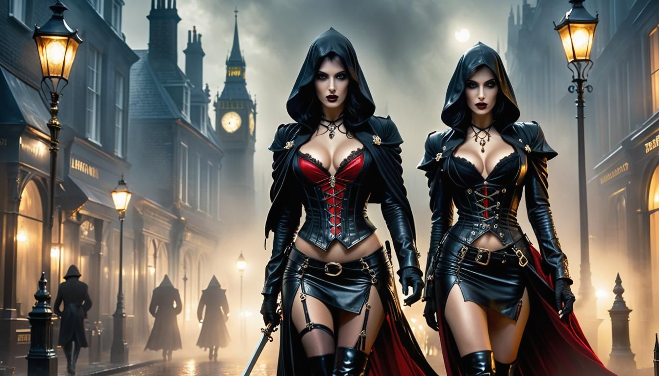 Gothic Grim Reaper in London Fog