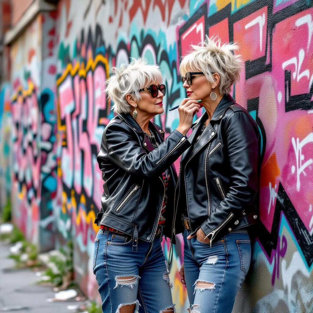 Punk Grandma Creates Graffiti Art in Street Style
