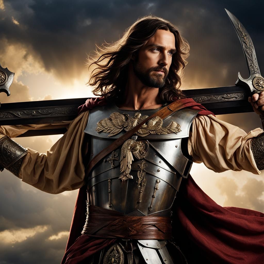 Jesus Christ on Cross with Angels, Portrait