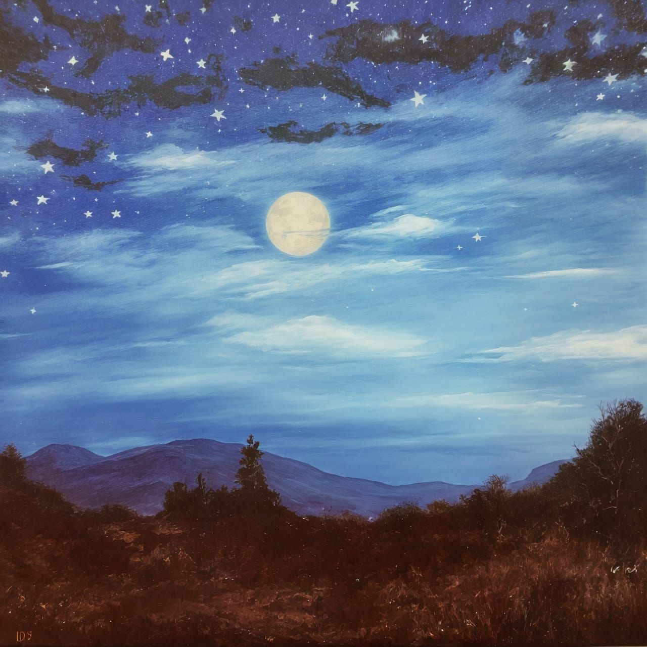 Cosmic Landscape Under Starlight