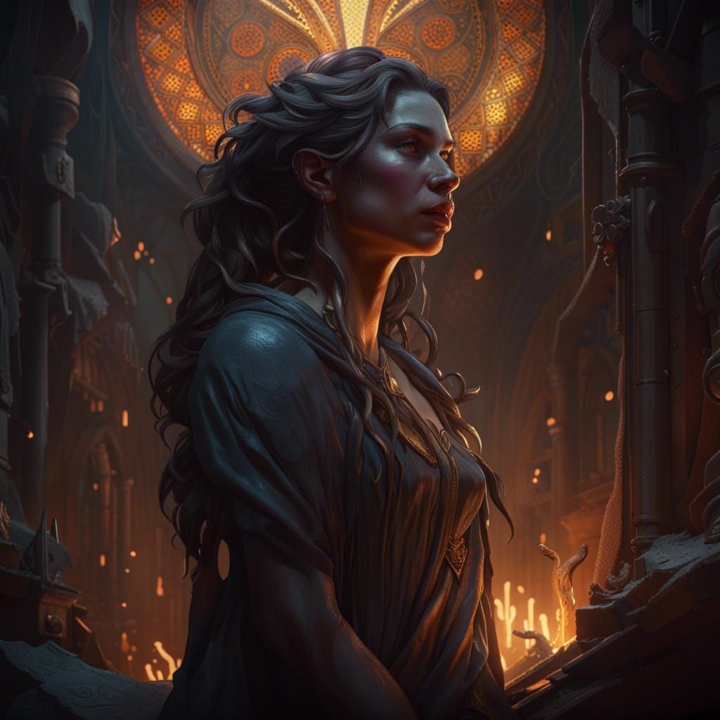 Dark Fantasy Masterpiece in Dynamic Lighting