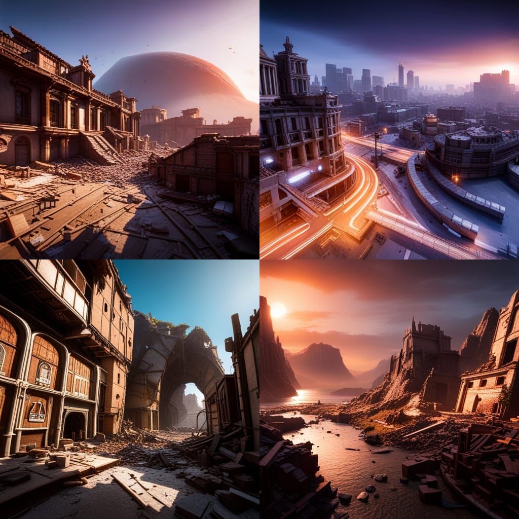 Los Angeles Earthquake in 3D Game Cinematic Style