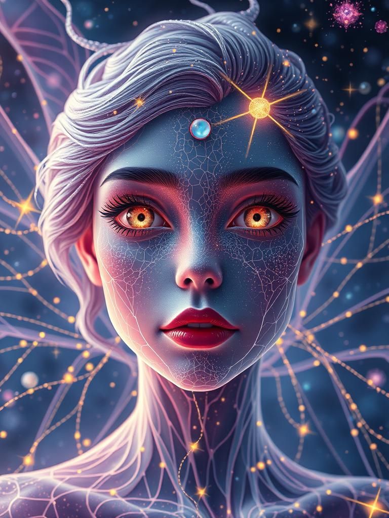 Celestial Portrait: A Surreal Space Opera Masterpiece