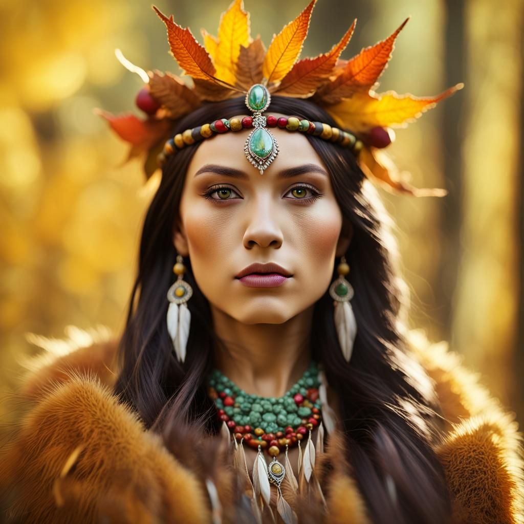 Queen of Autumn: Native American Portrait