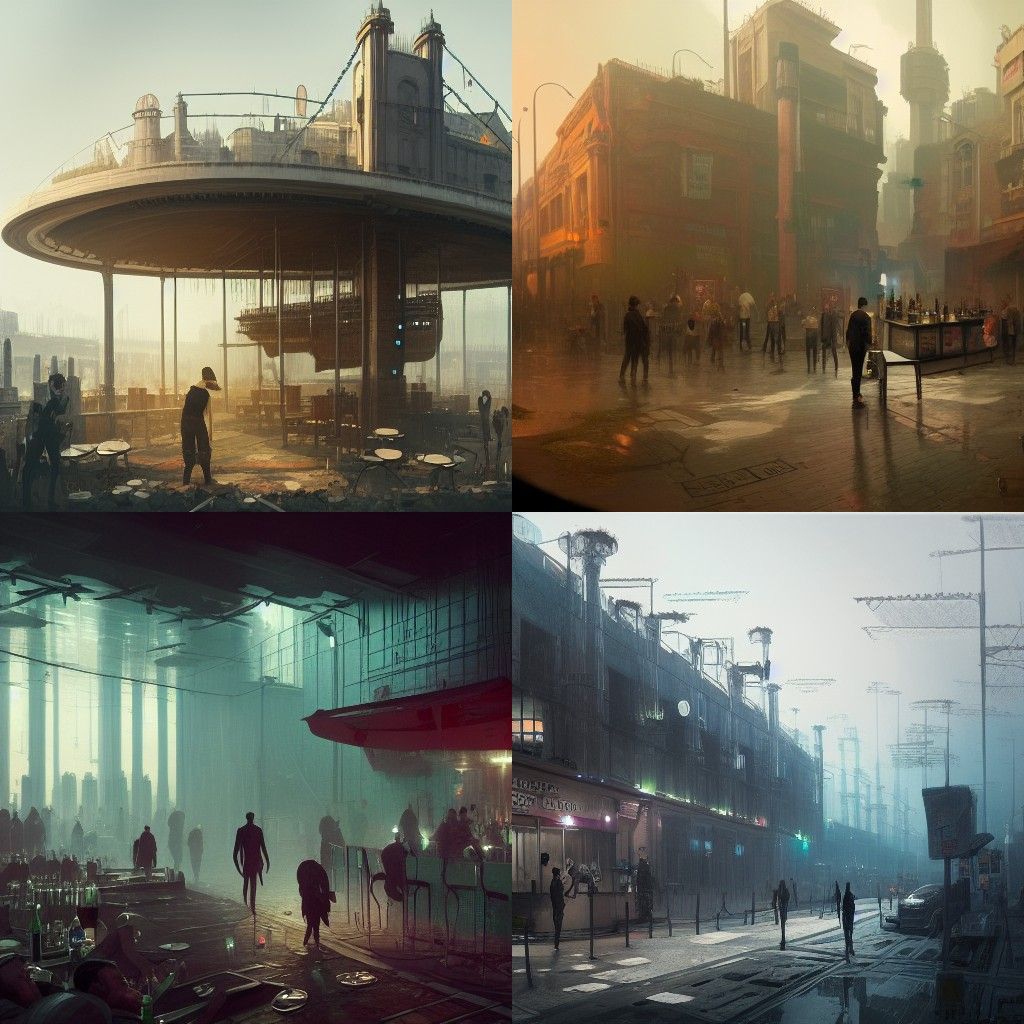 Alex and the Droogs at Korova Milkbar