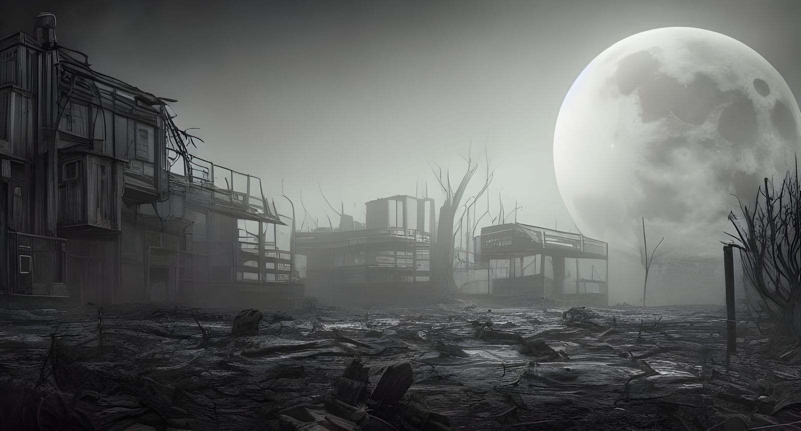 Dark Post-Apocalyptic Moon Base in Unreal Engine 5