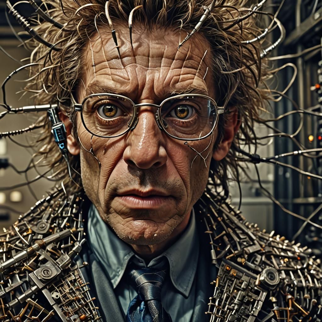 Hyperrealistic Man Creates Lizard in Faraday Cage