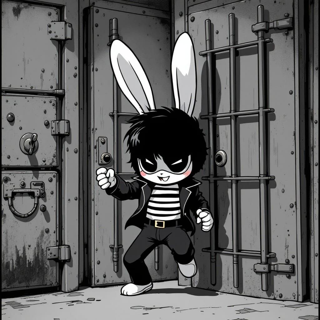 Chibi Bunny as Elvis in Jailhouse Rock Manga