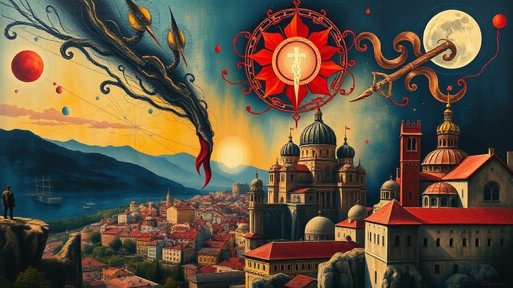 Surreal Yugoslavia in Heavy Metal Record Cover Style