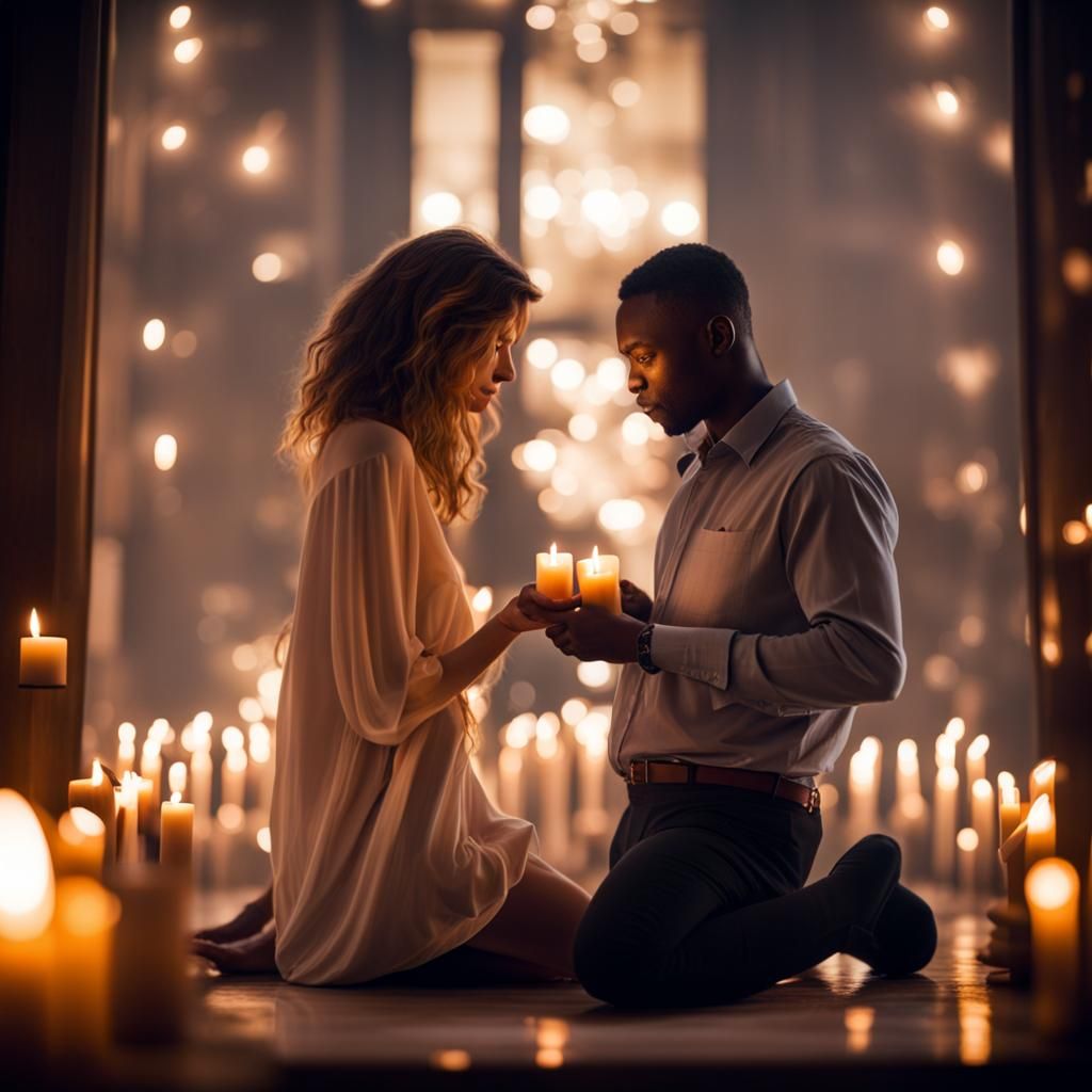 Romantic Candlelit Dinner Photography with Bokeh