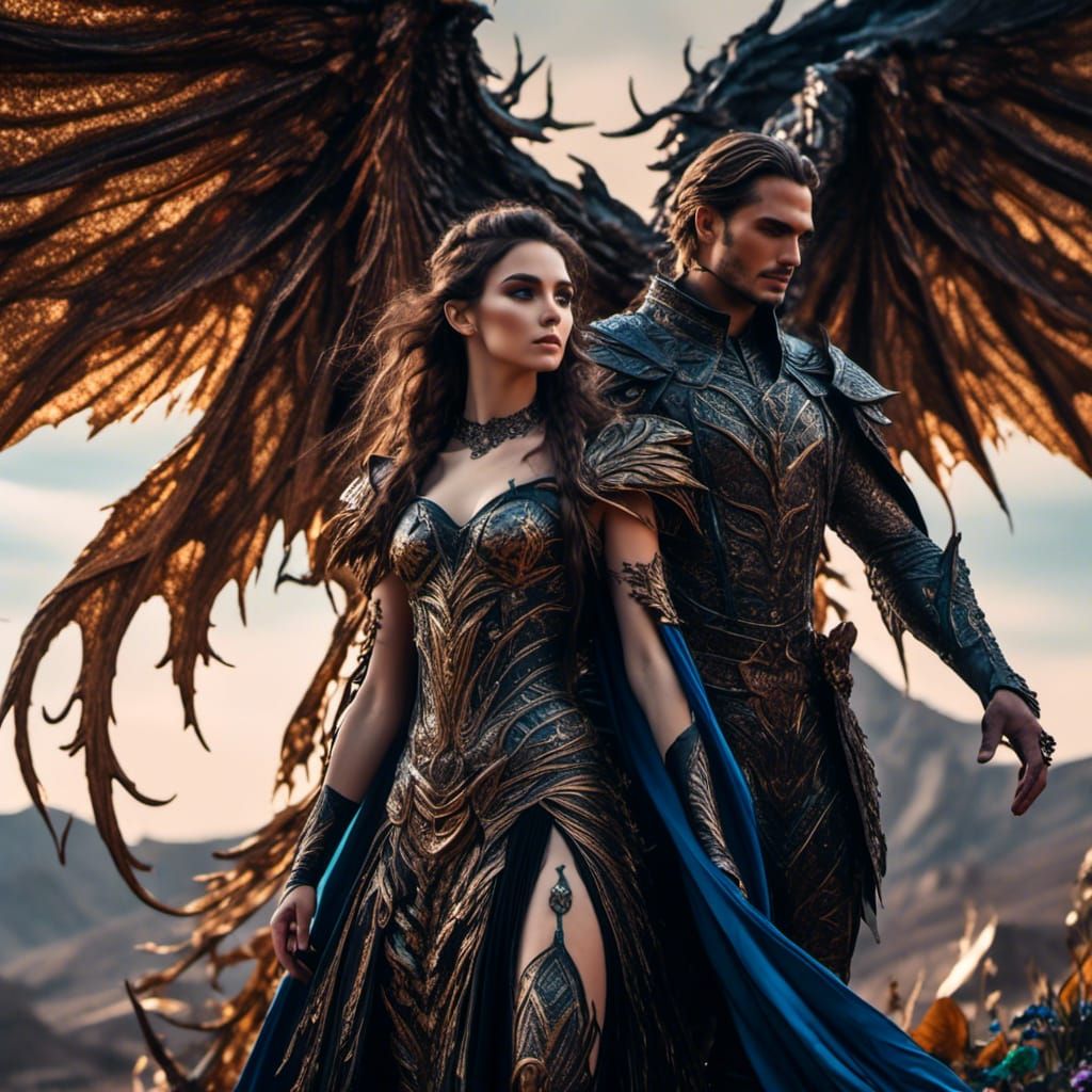 Dark Fantasy Fae and High Lord Concept Art