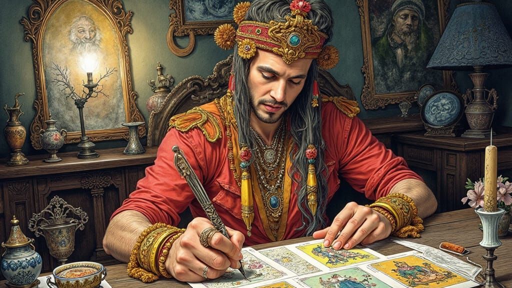 Vibrant Tarot Illustrator Enchants with Whimsical Symbols