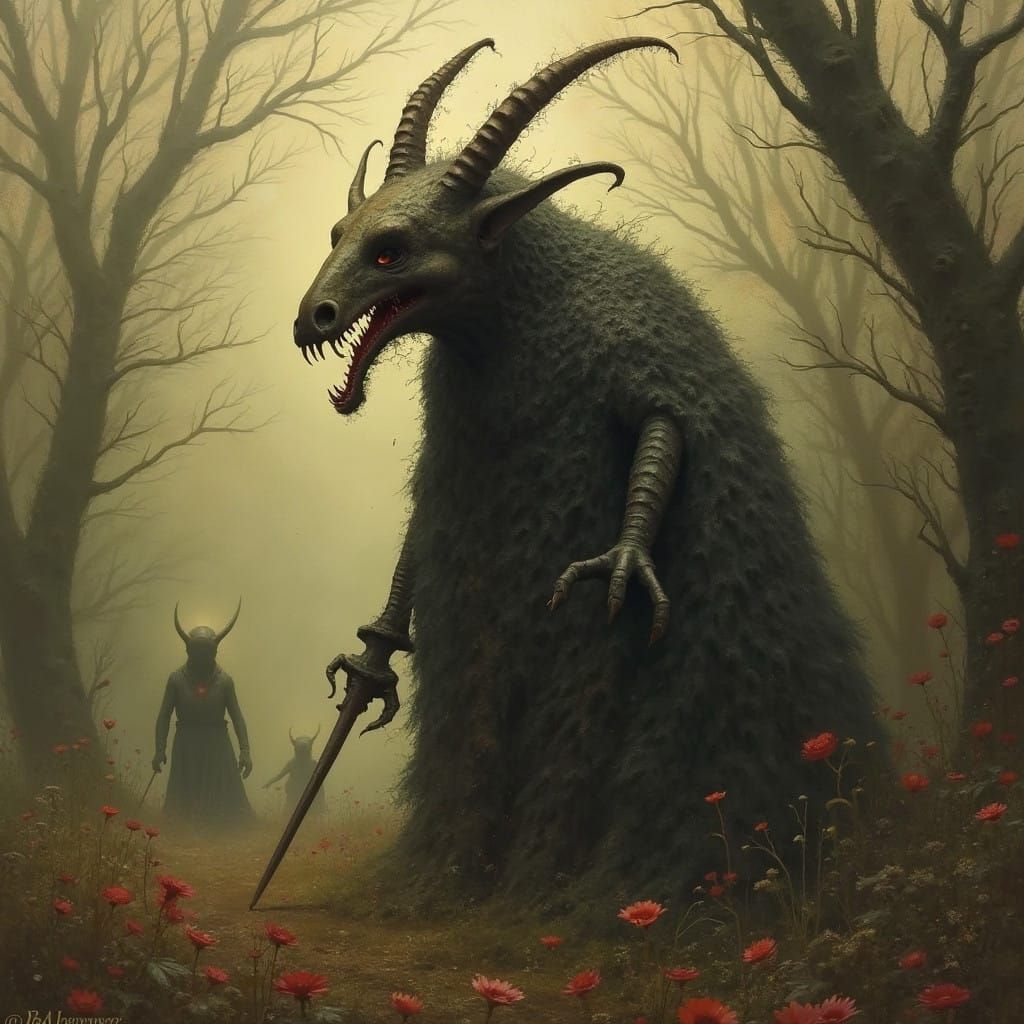 Grimdark Art in Bleak, High-Fantasy Style