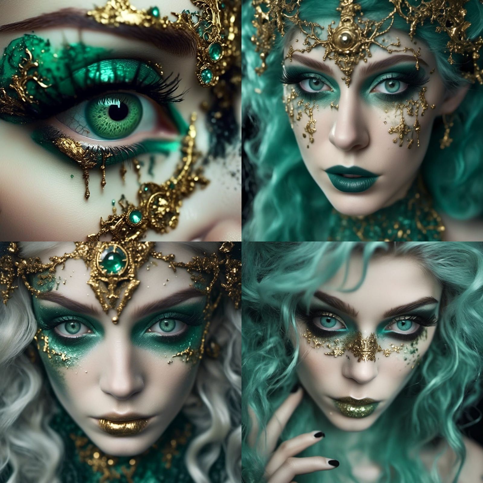Woman with Deep Sea Green Eyes and Gold Flecks