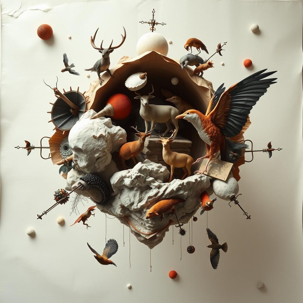 Surreal Wildlife Harmony in Dreamlike Photo