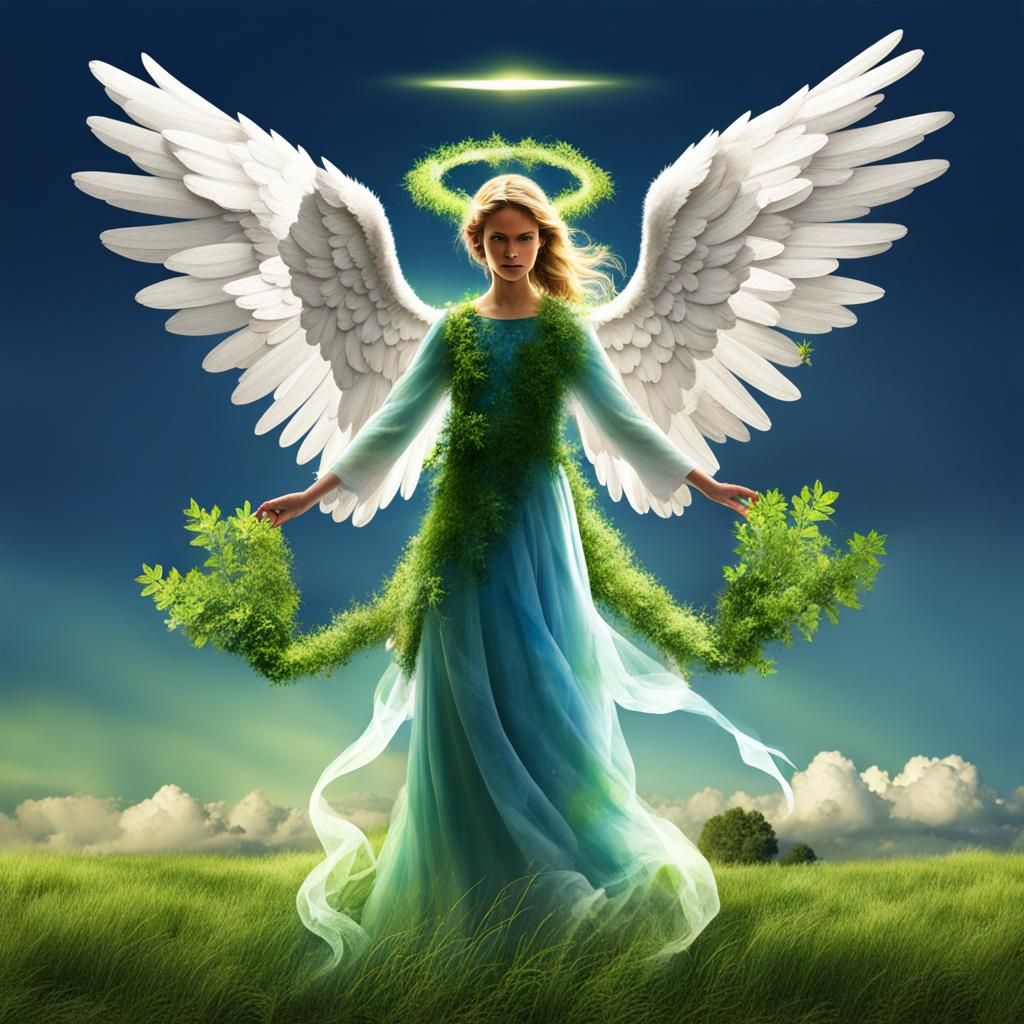 Ethereal Earth Day Angel: Digital Rendering