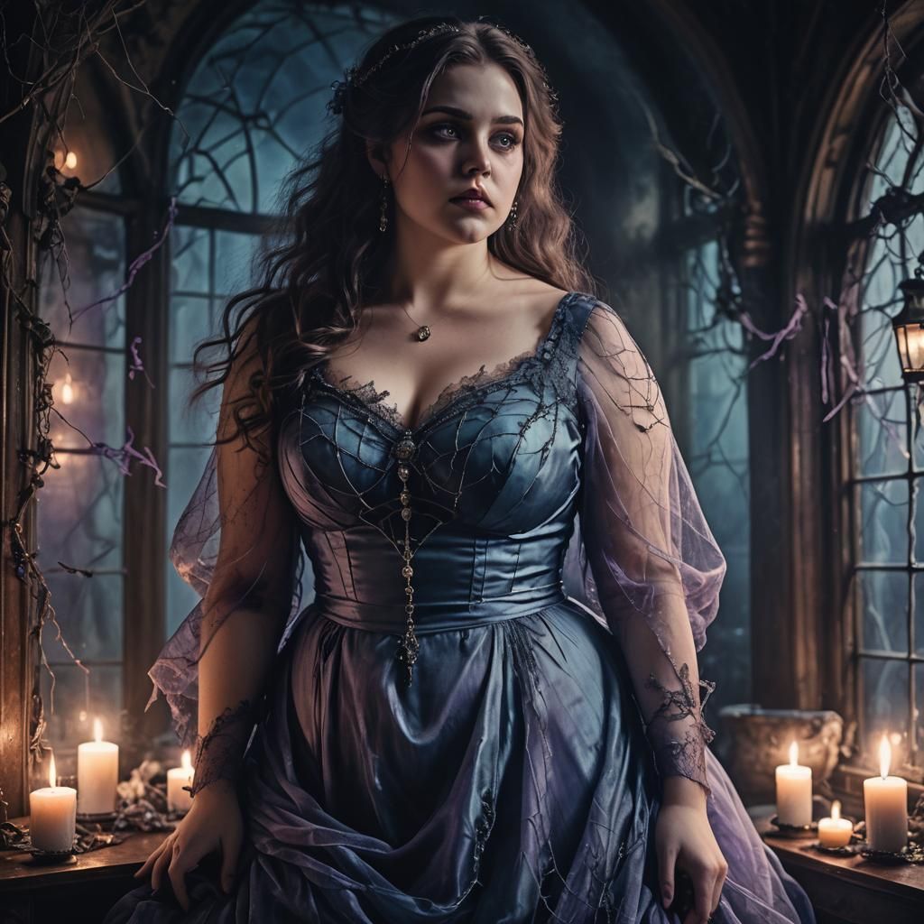 Mystical Ghost of Christmas Past in Dark Fantasy Art