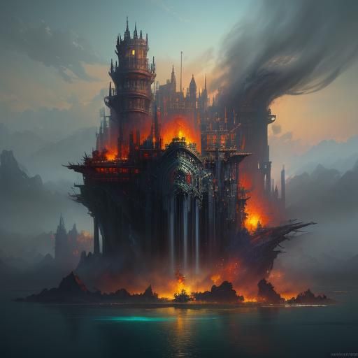 NiiHWA: Detailed Matte Painting in Deep Color